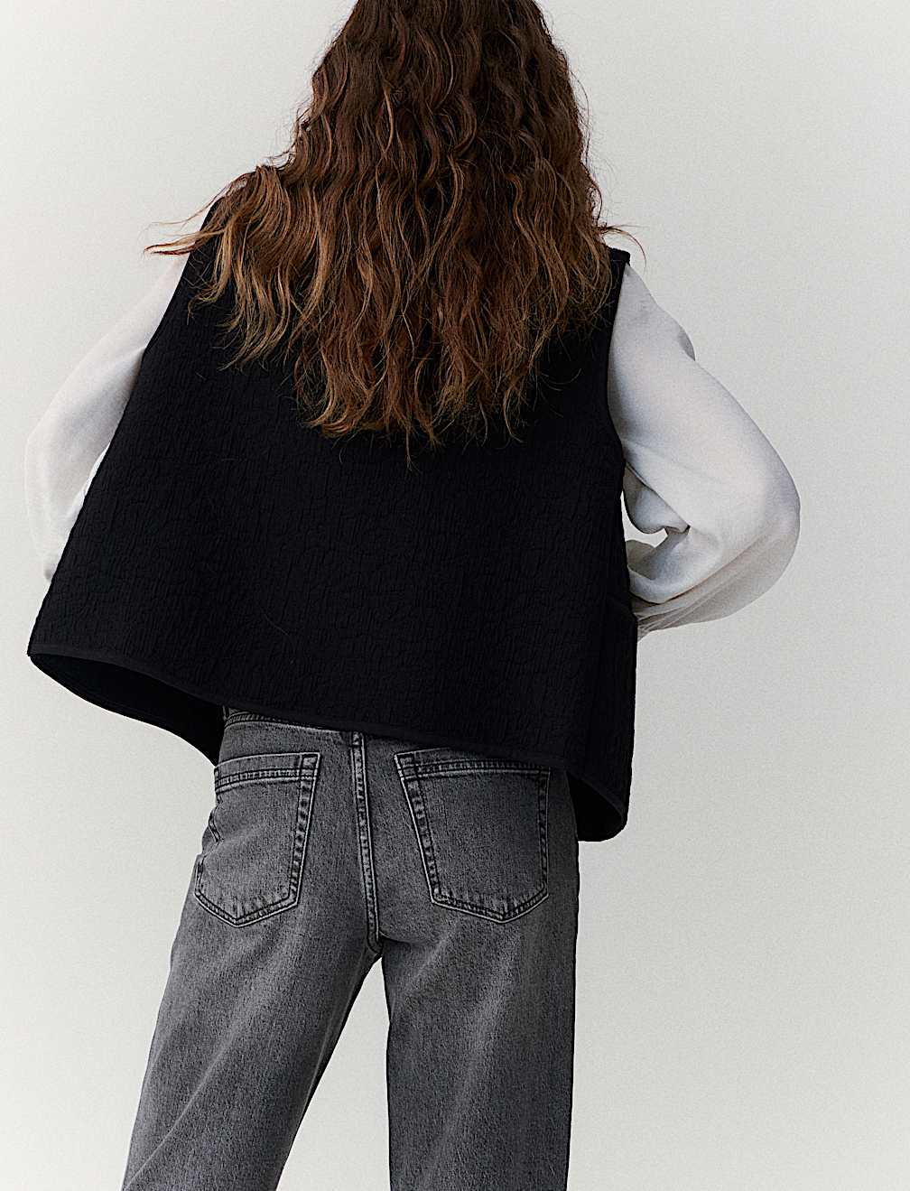 Girlfriend Mid Rise Turn Up Jeans with Lyocell