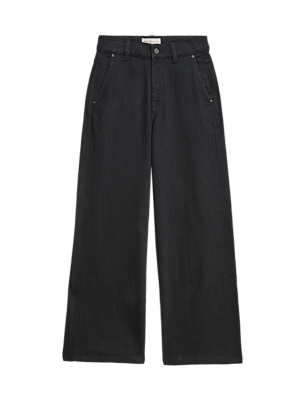Lyocell Blend High Rise Wide Leg Jean