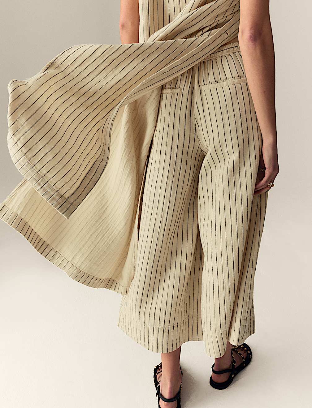 Striped Culotte Trousers