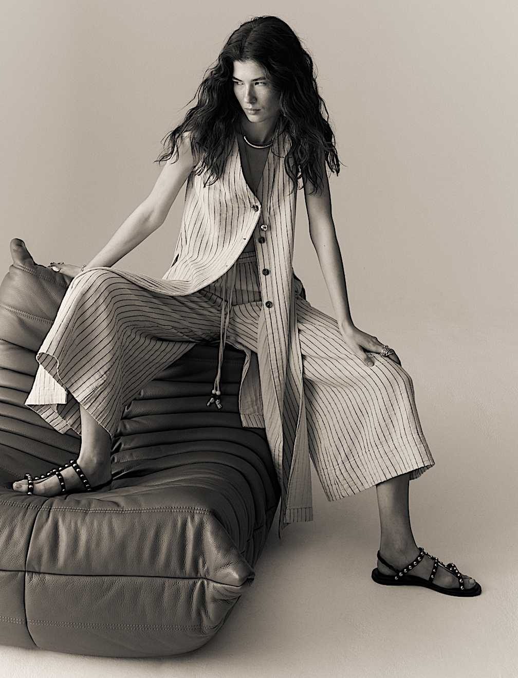 Striped Culotte Trousers