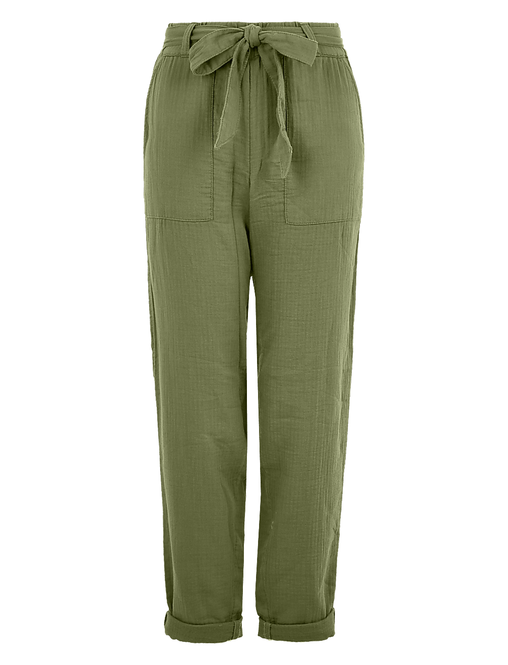Pure Cotton Tapered Ankle Grazer Trousers