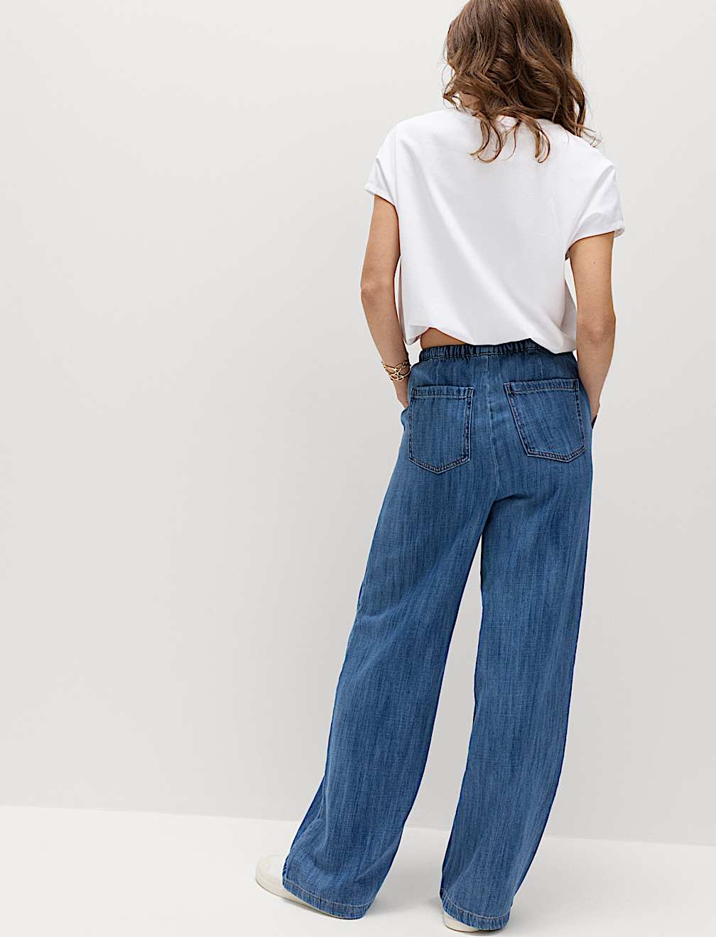 2 Pack Denim Pull On Wide Leg Jeans
