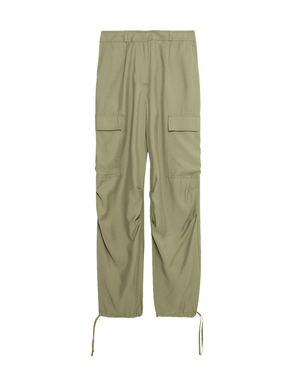 Modal Rich Cargo Wide Leg Trousers