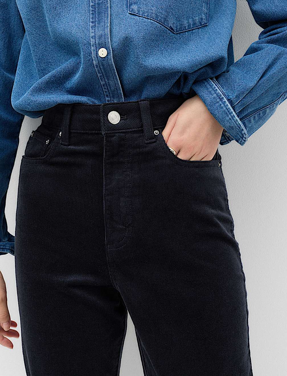 Cord Straight Leg Trousers