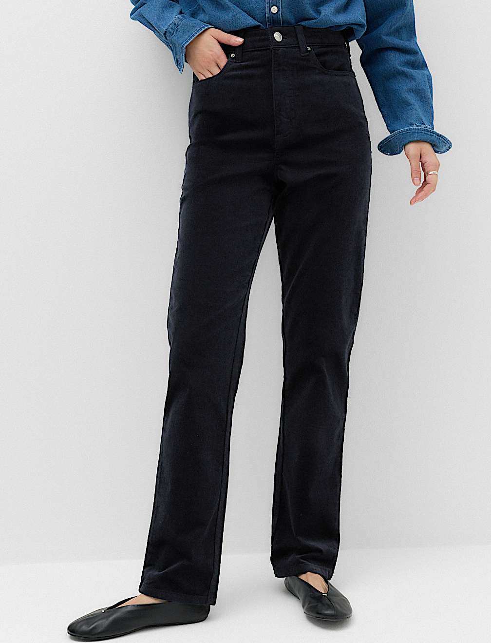 Cord Straight Leg Trousers