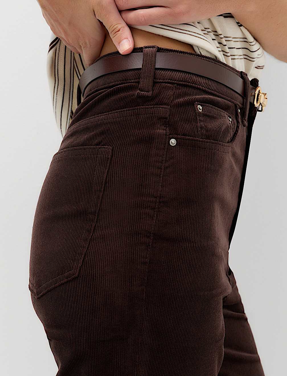 Cord Straight Leg Trousers
