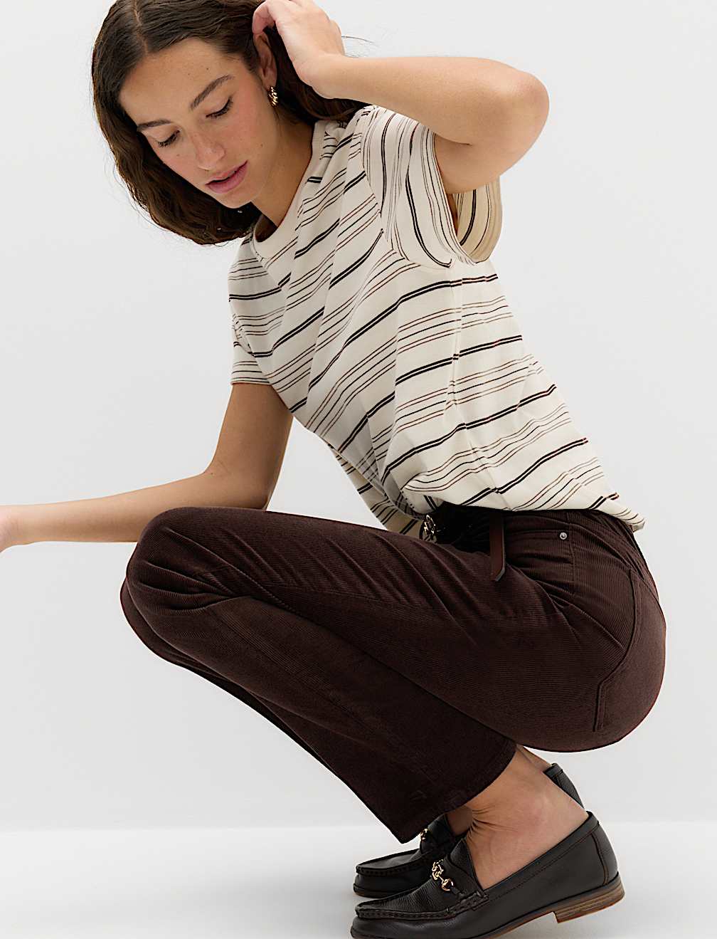 Cord Straight Leg Trousers