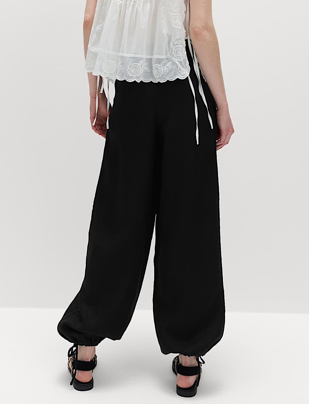Pure Linen Balloon Trousers