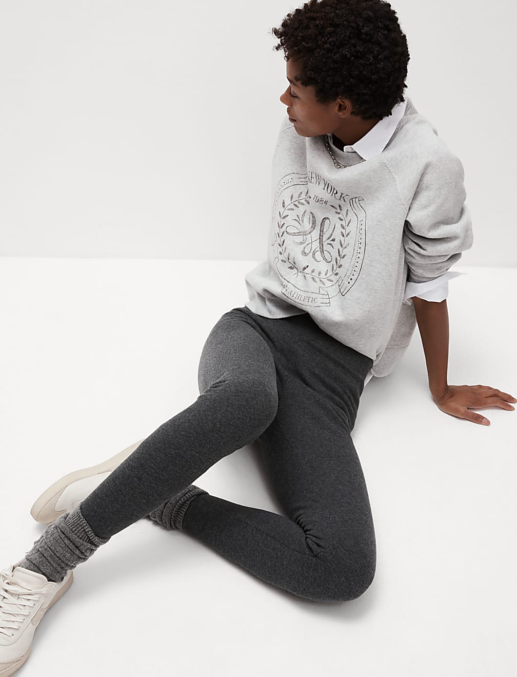 Cotton Blend Thermal Leggings