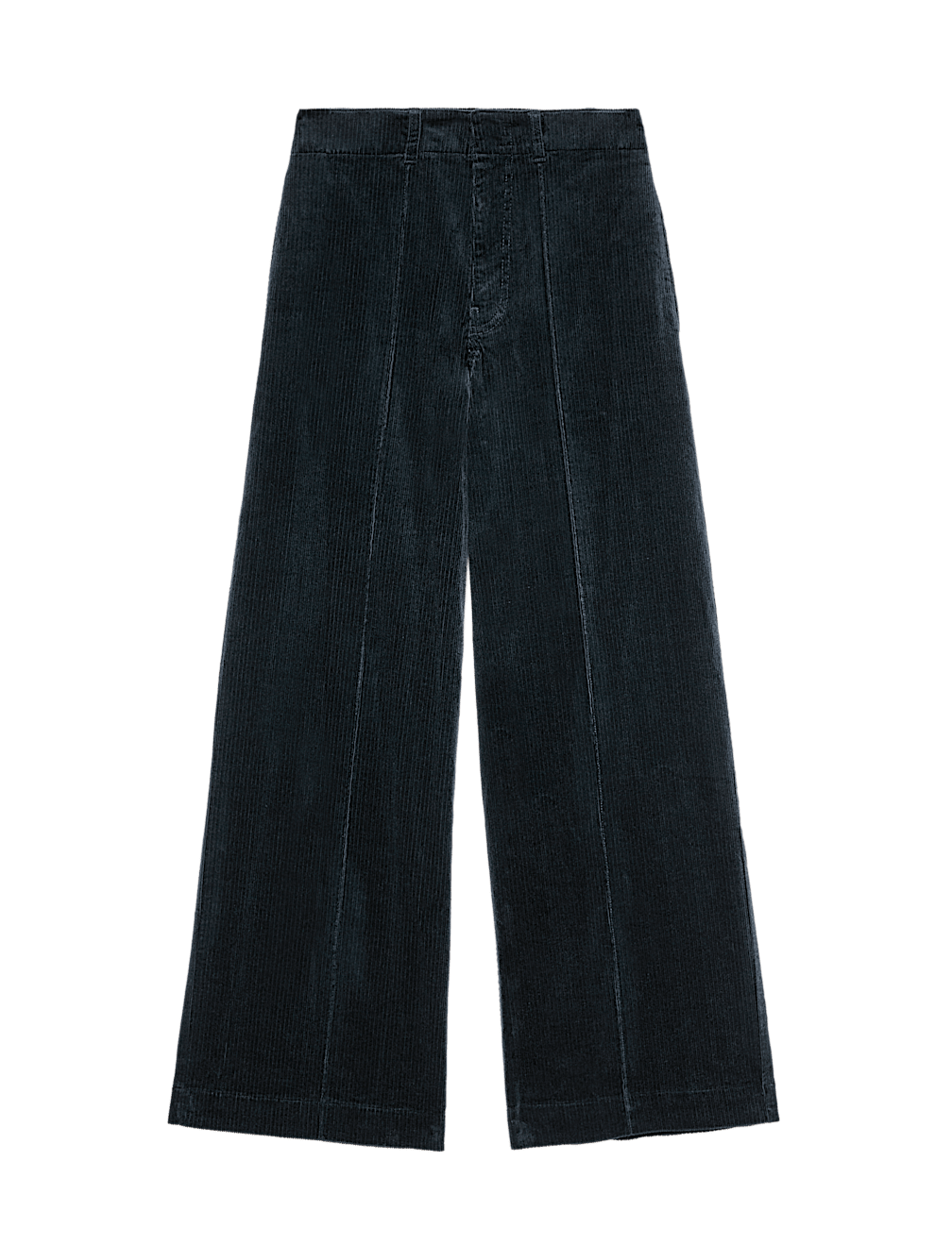 Cord Pintuck Wide Leg Trousers