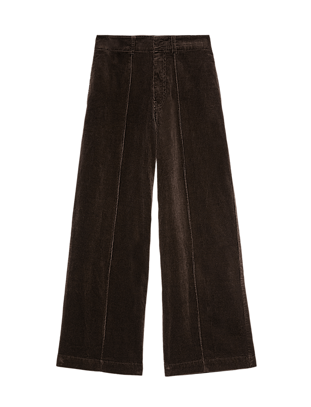 Cord Pintuck Wide Leg Trousers