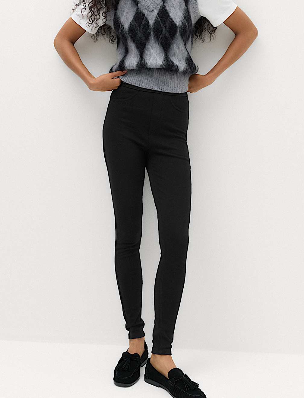 Cosy Pull On High Waisted Jeggings