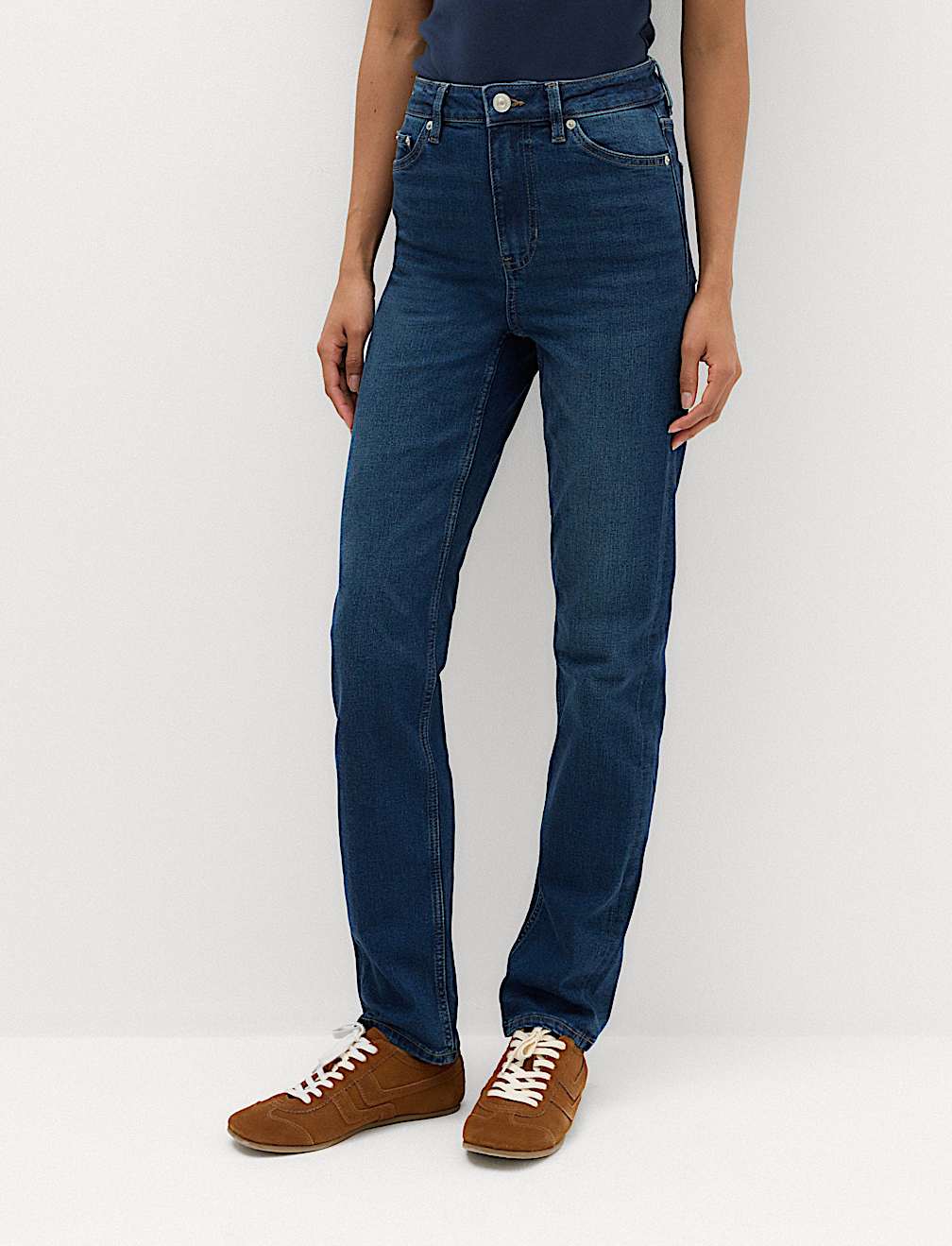 Sienna Mid Rise Straight Leg Jeans