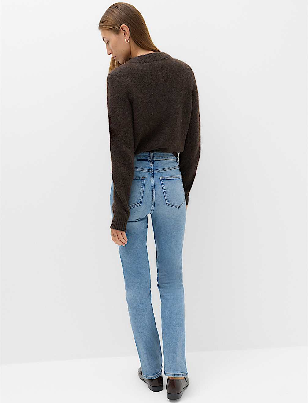 Sienna Mid Rise Straight Leg Jeans