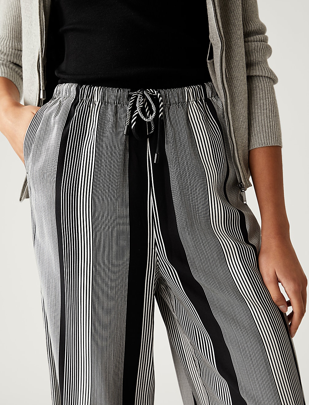 Printed Wide Leg Trousers