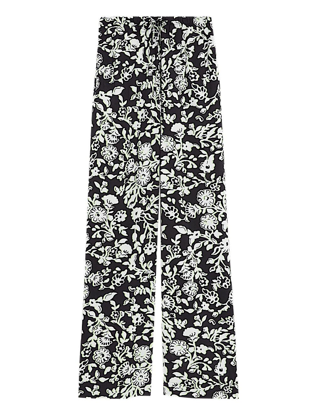 Printed Wide Leg Trousers