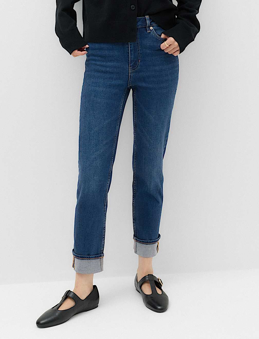 Harper High Waisted Cigarette Cropped Jeans