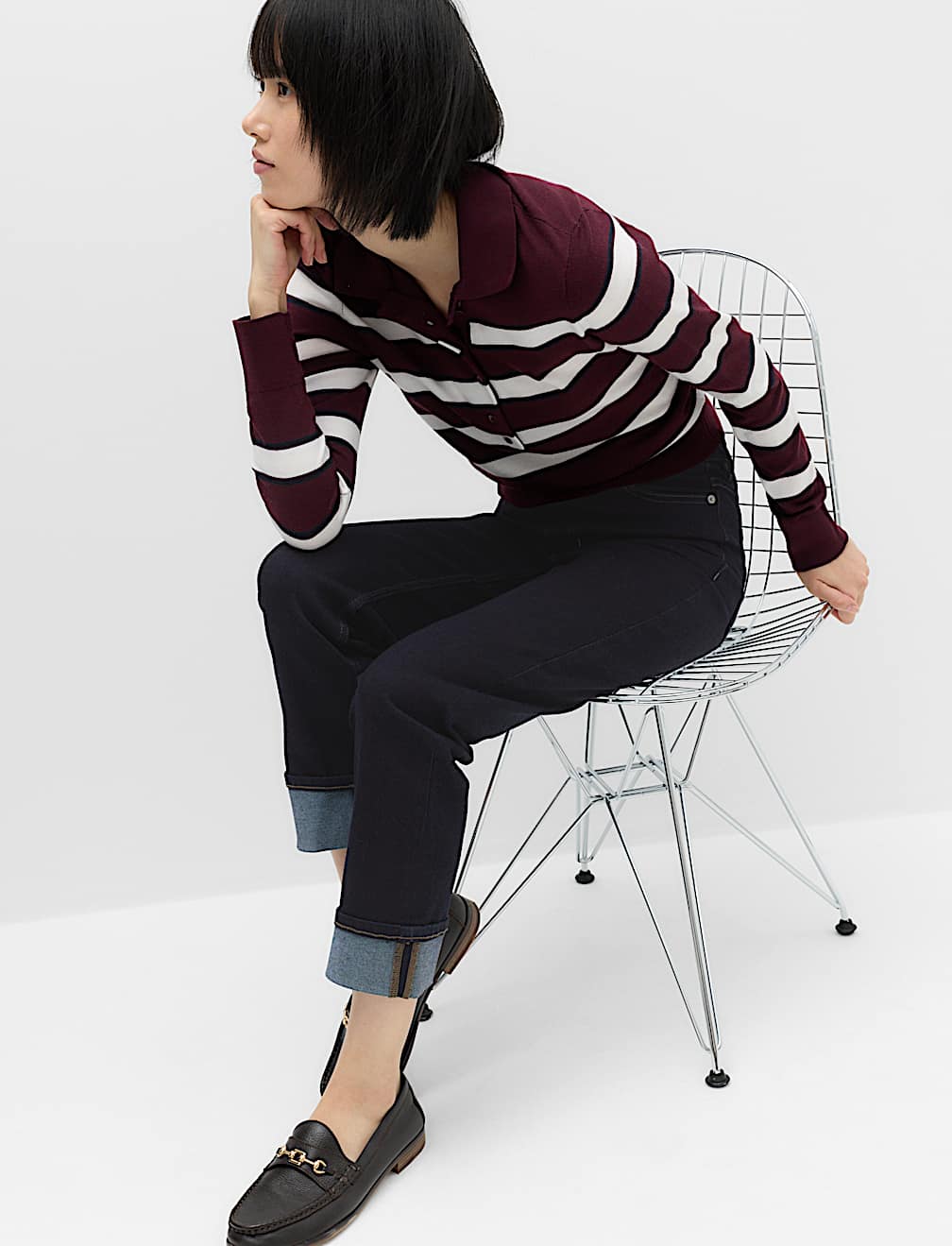 Harper High Waisted Cigarette Cropped Jeans