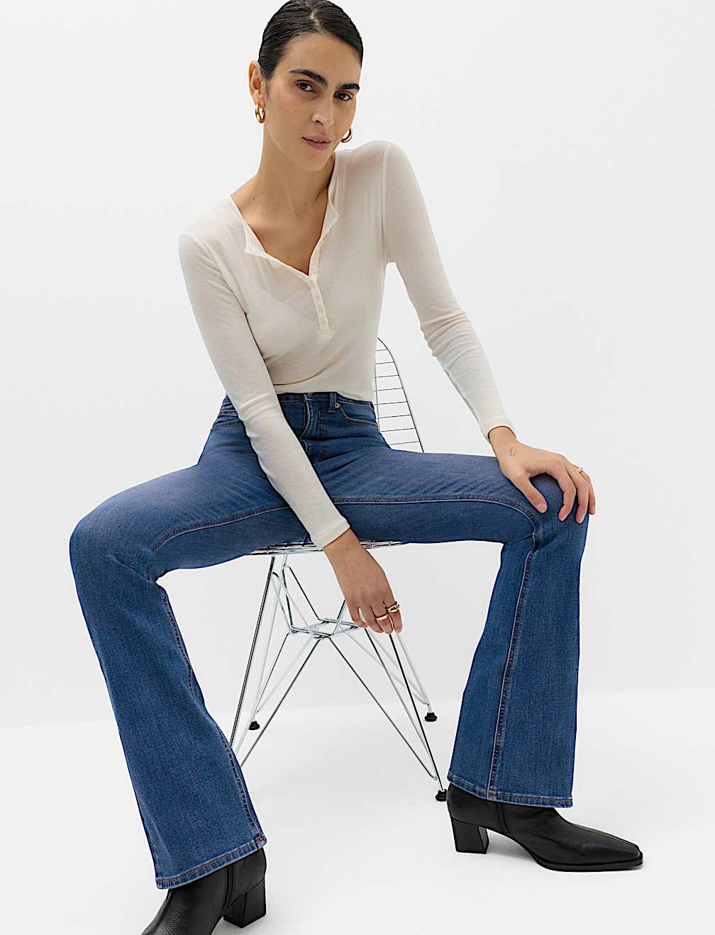 Magic Shaping High Waisted Slim Flare Jeans
