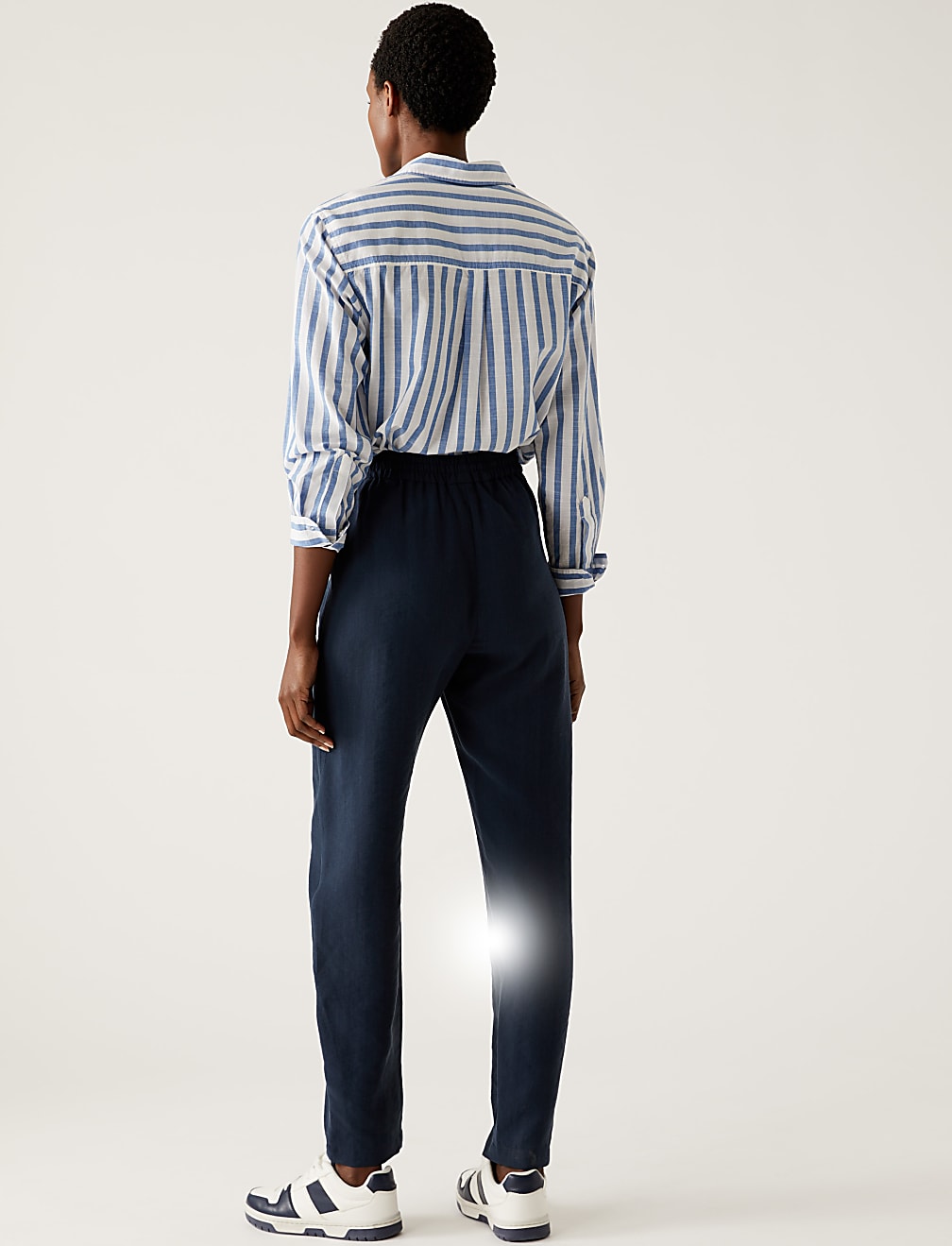 Lyocell Rich Tapered Ankle Grazer Trousers