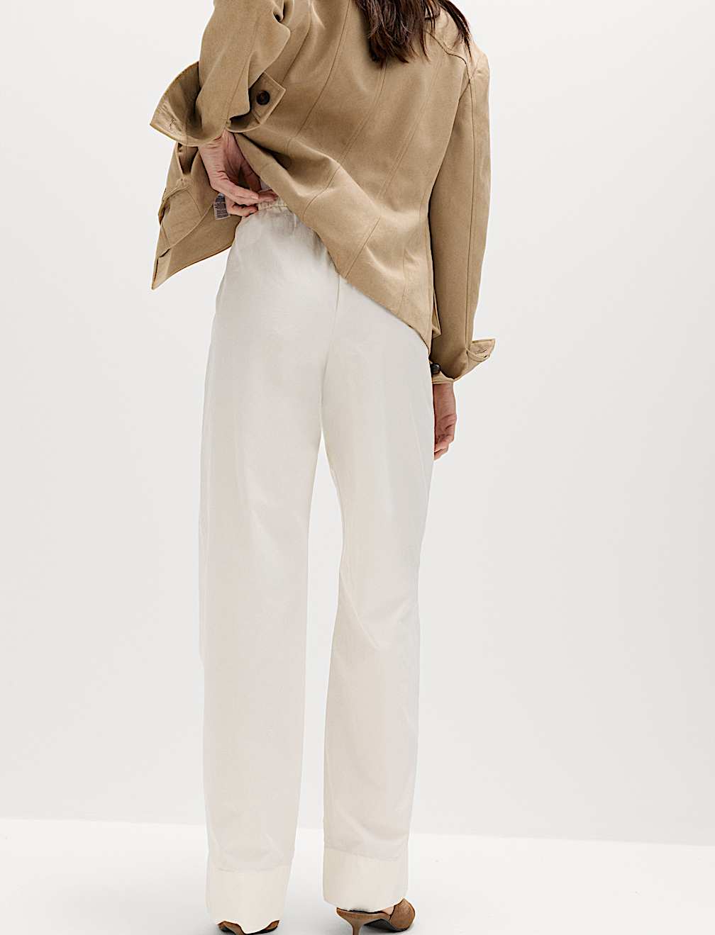 2 Pack Pure Cotton Poplin Straight Leg Trousers