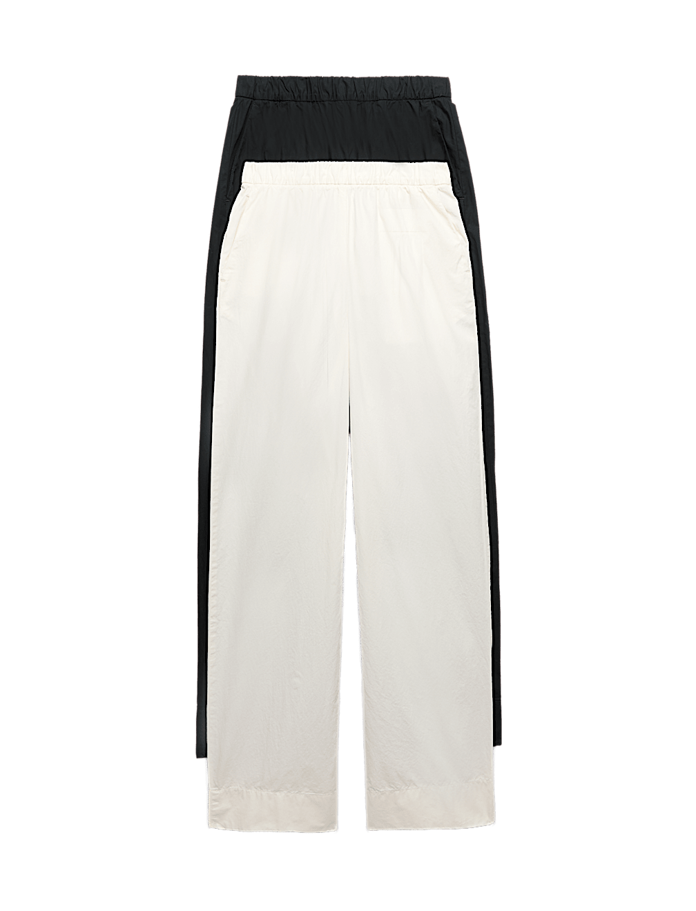 2 Pack Pure Cotton Poplin Straight Leg Trousers