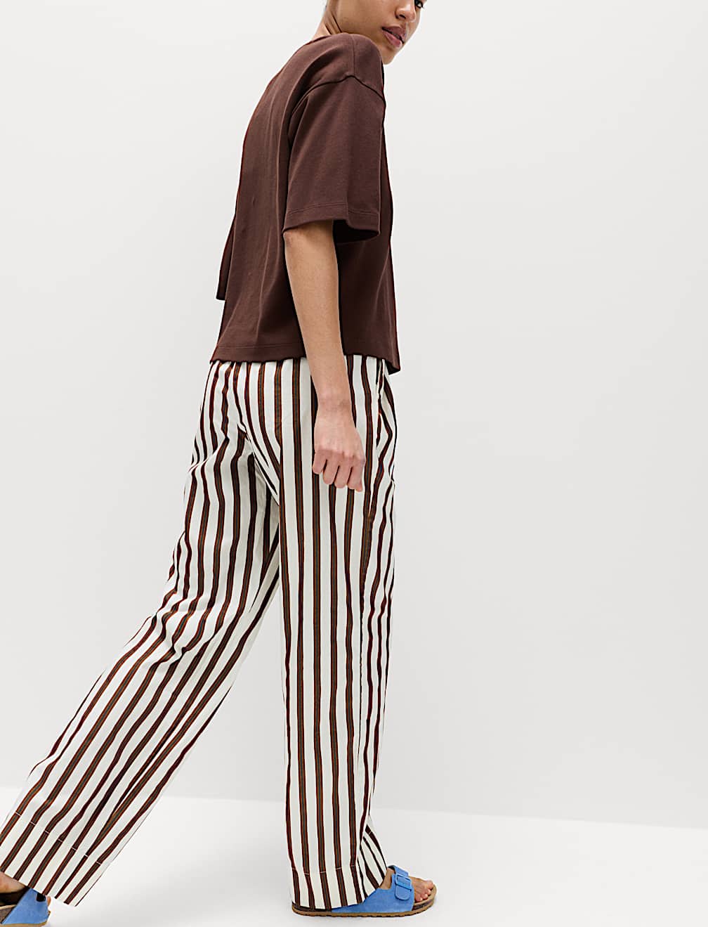 2 Pack Pure Cotton Poplin Straight Leg Trousers