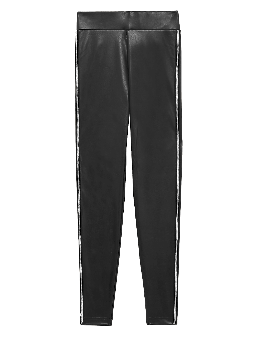 Leather Look Embellished Leggings