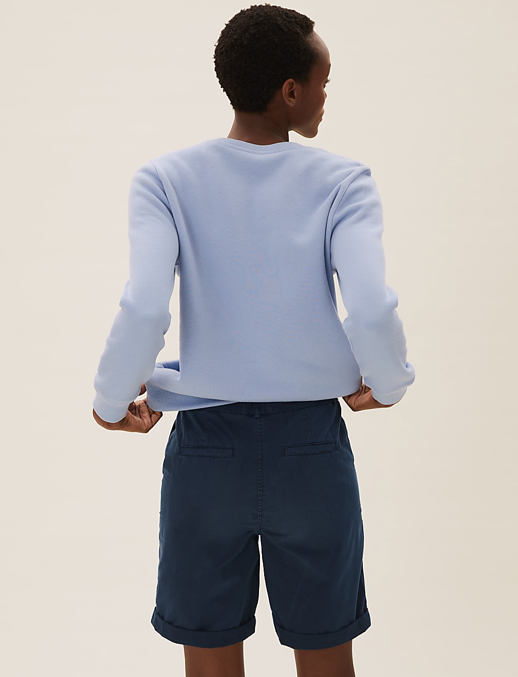 Pure Cotton Long Chino Shorts