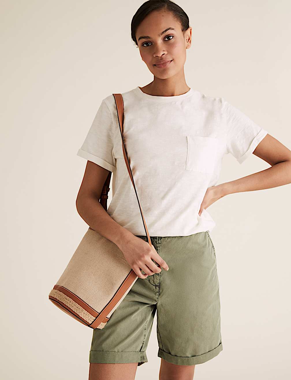 Pure Cotton Long Chino Shorts