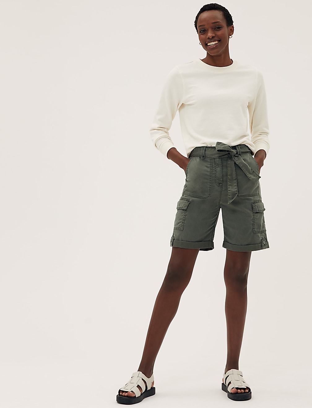 Tencel™ Rich Cargo Shorts