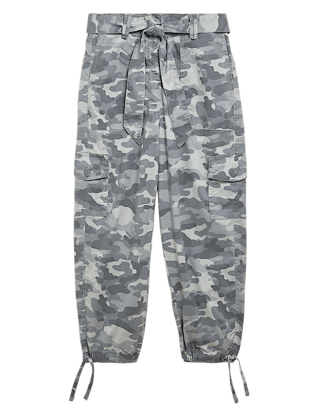 Tencel&trade; Rich Cargo Tapered Cropped Trousers