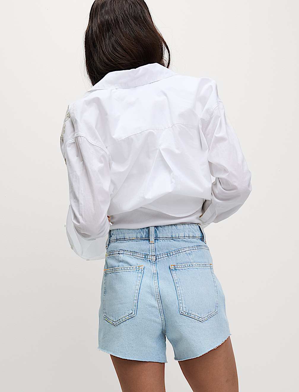 Denim Mom High Waisted Shorts
