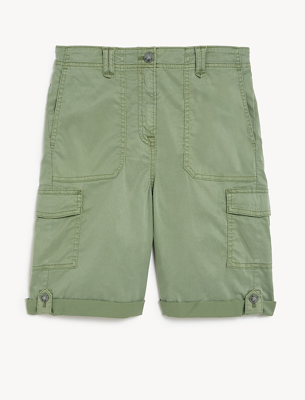 Lyocell Rich Cargo Tea Dyed Shorts
