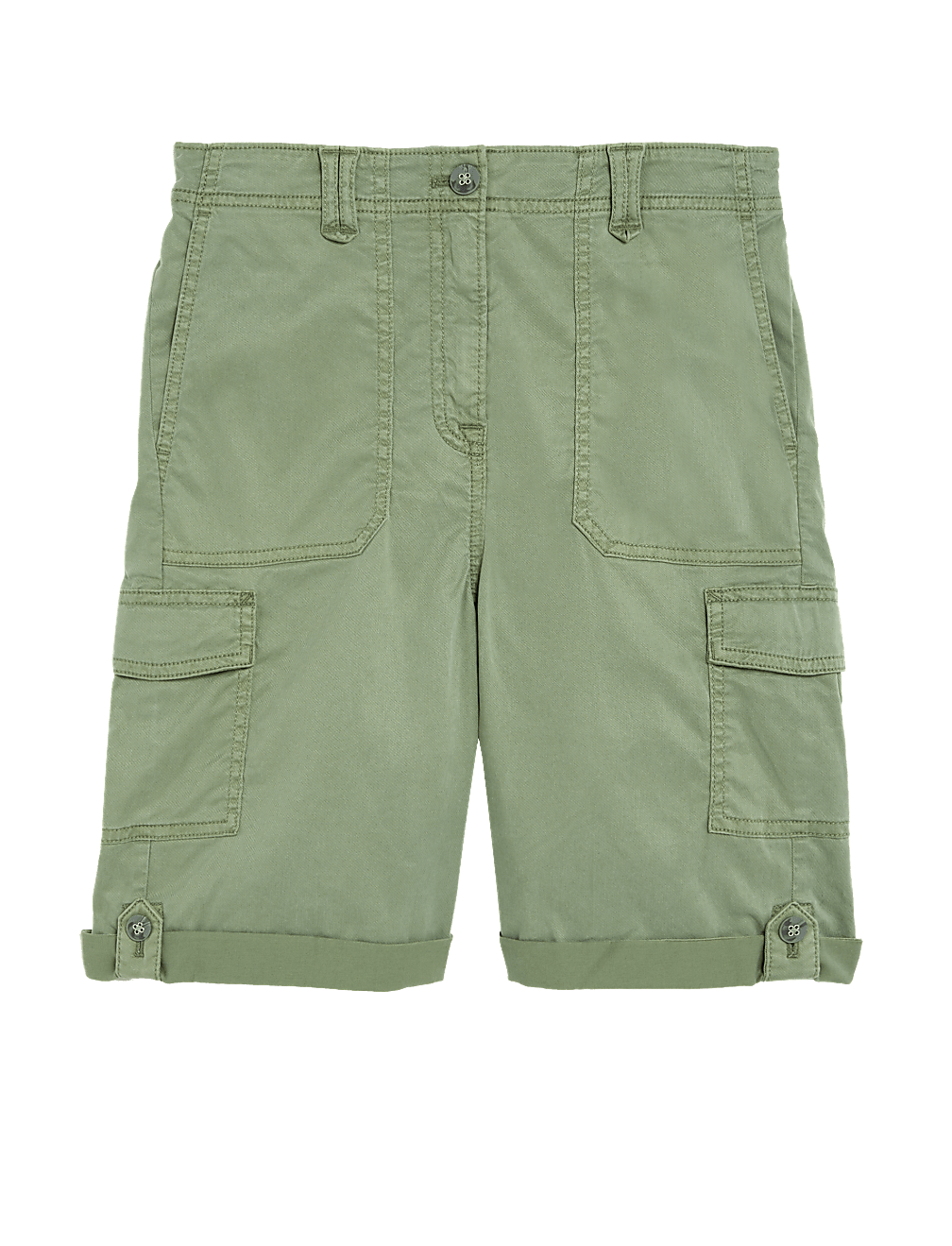 Lyocell Rich Cargo Tea Dyed Shorts