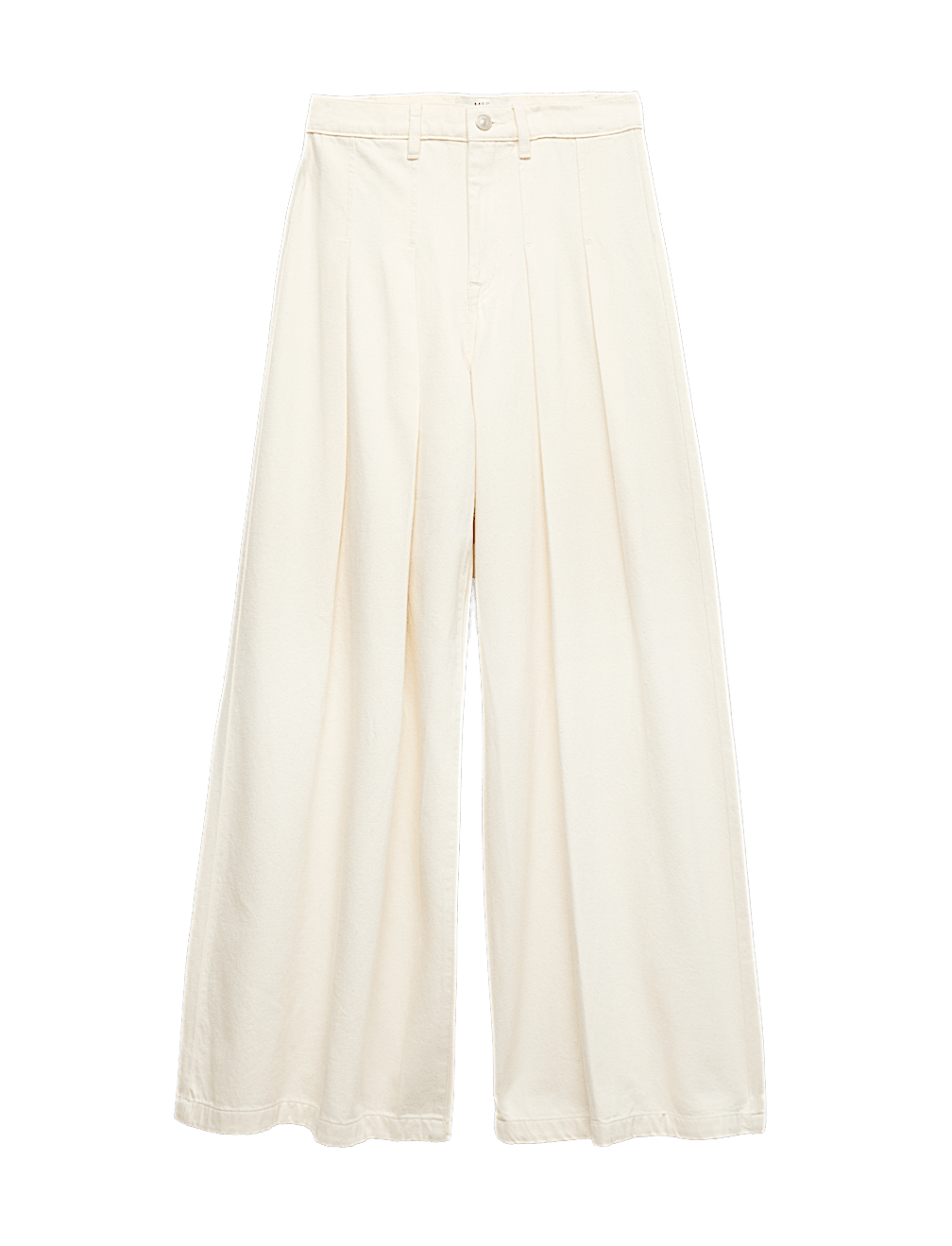 High Waisted Pleated Palazzo Jeans