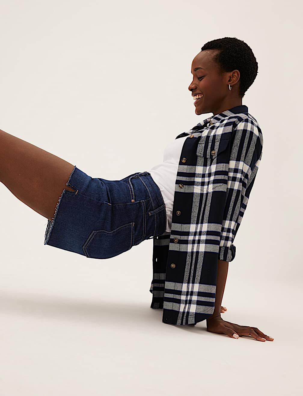 Denim Mom High Waisted Shorts