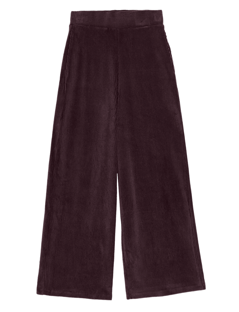 Jersey Cord Wide Leg Ankle Grazer Trousers