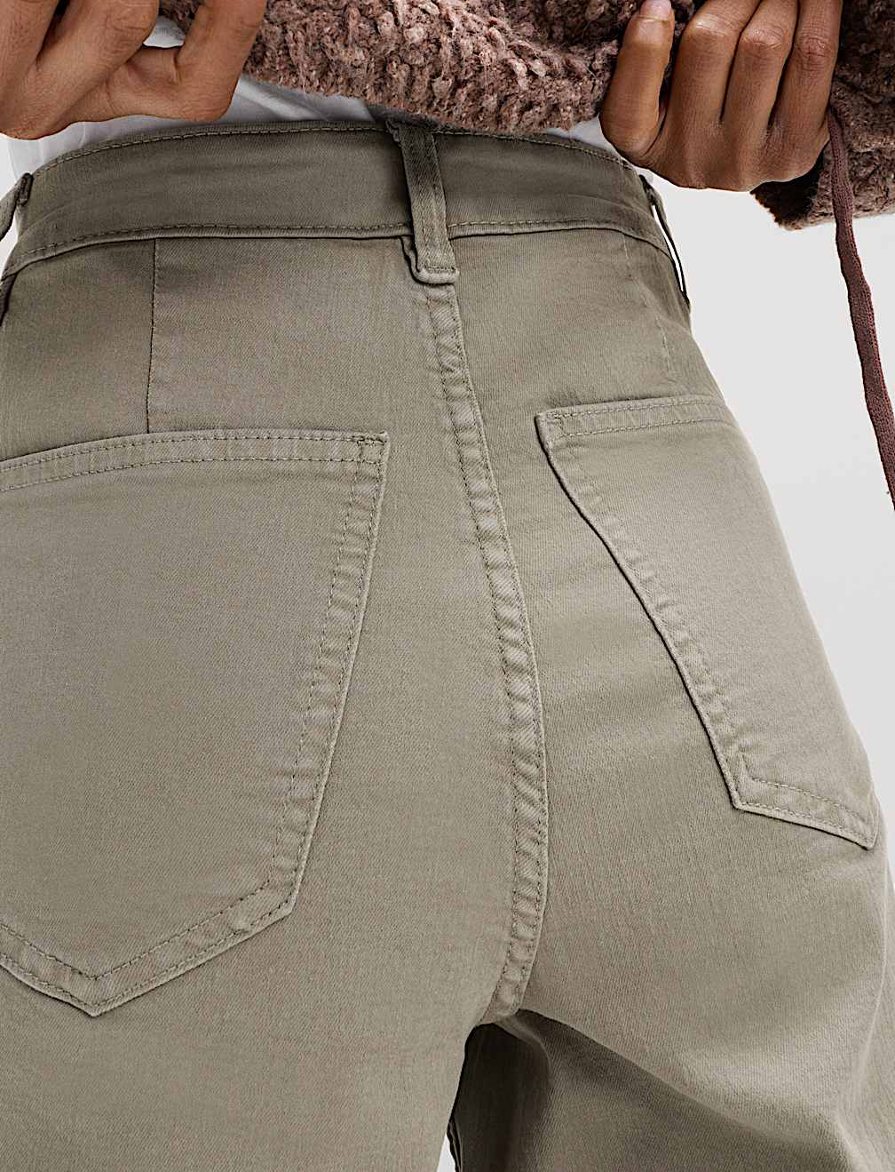 High Waisted Wide Leg Ankle Grazer Jeans