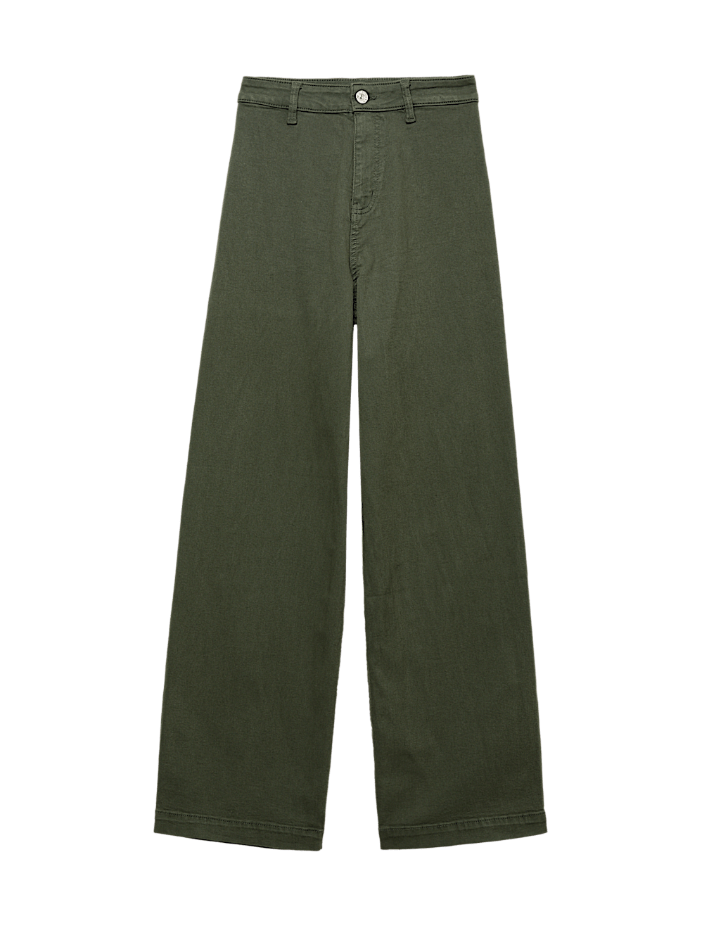 High Waisted Wide Leg Ankle Grazer Jeans