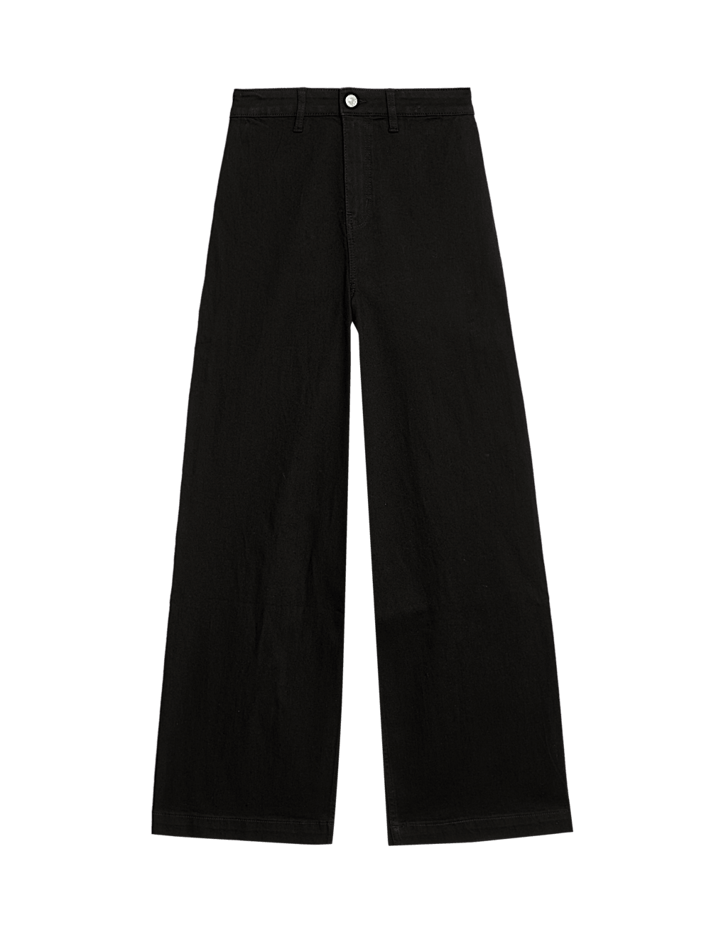 High Waisted Wide Leg Ankle Grazer Jeans