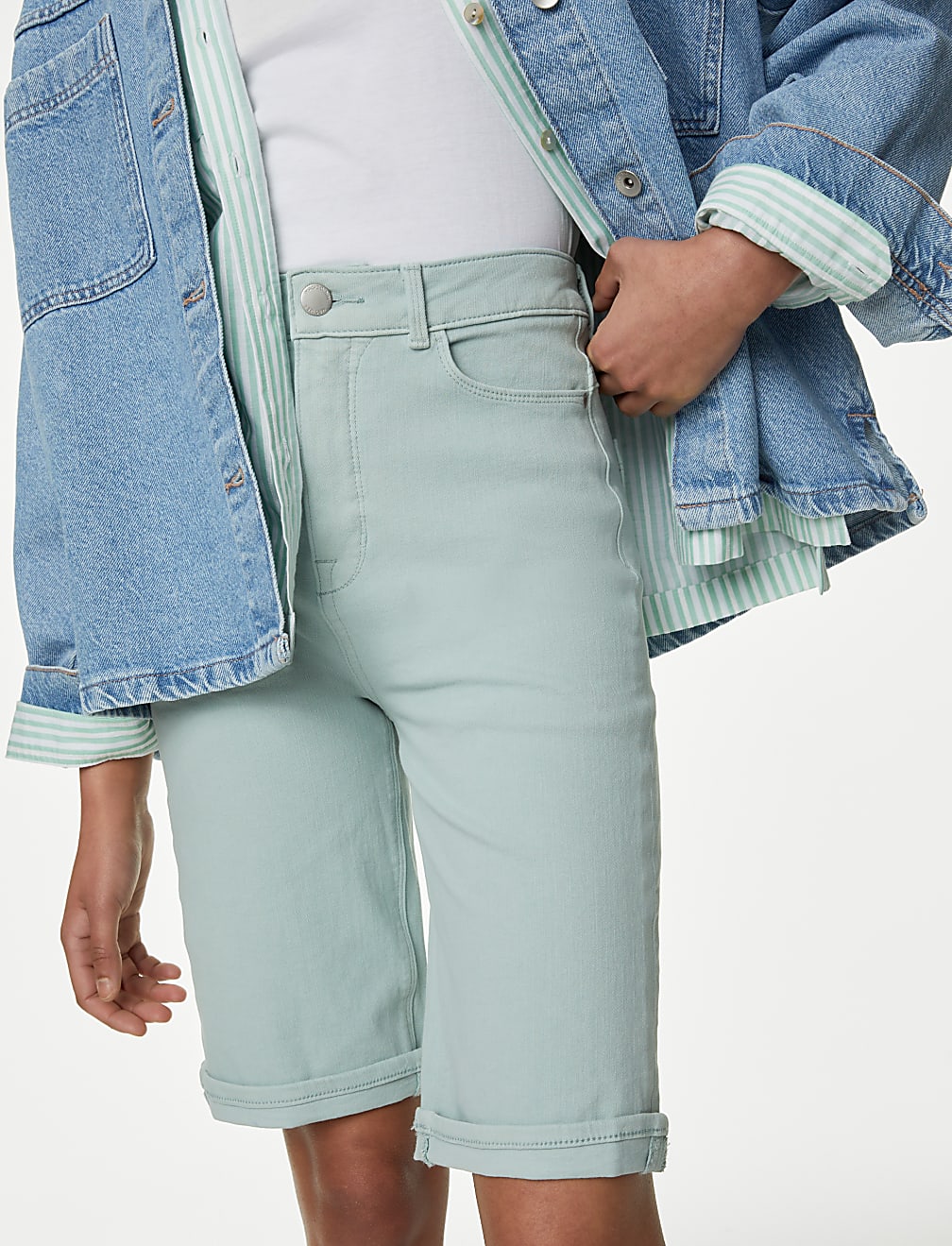 Magic Shaping Denim High Waisted Shorts