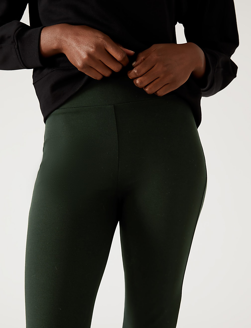 Jersey Elasticated Waist Flared Trousers