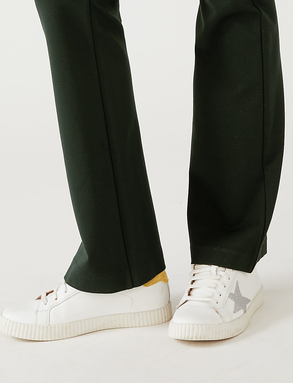 Jersey Elasticated Waist Flared Trousers