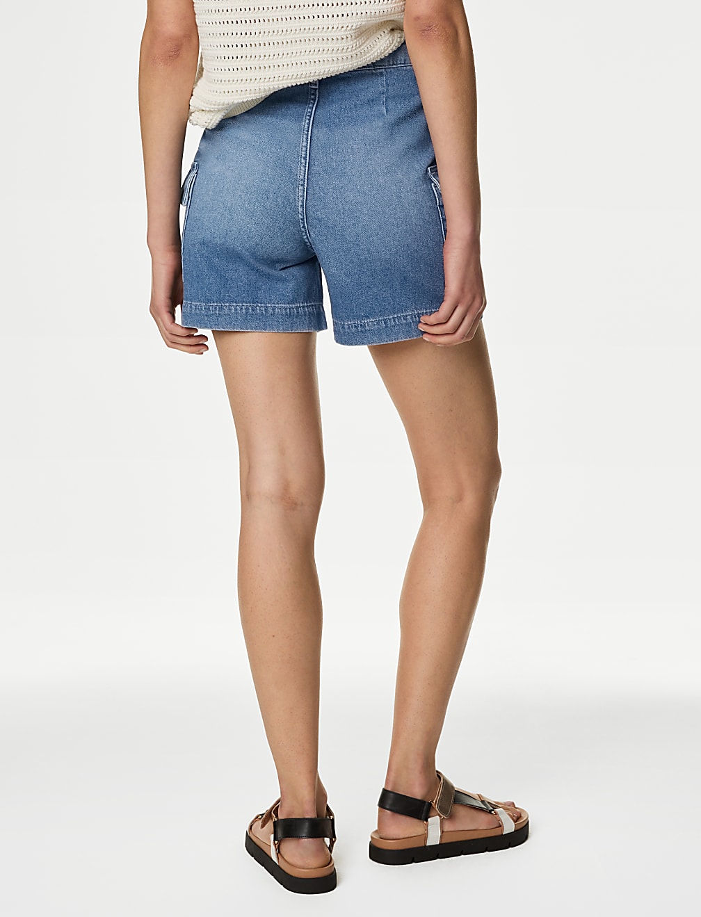 Denim Cargo Shorts