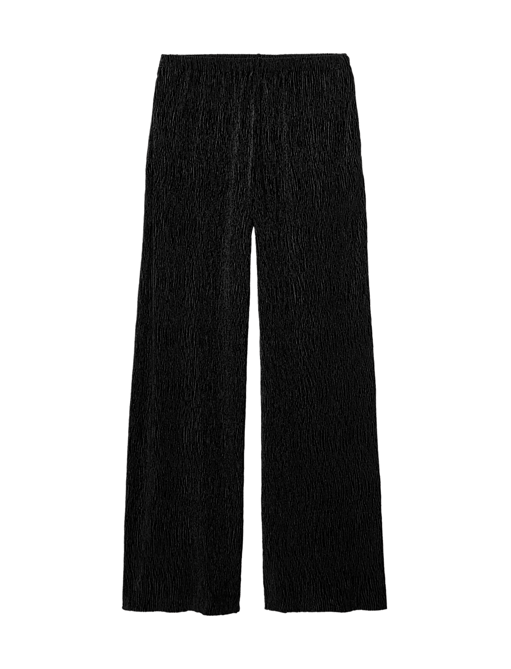 Velvet Crinkle Wide Leg Trousers
