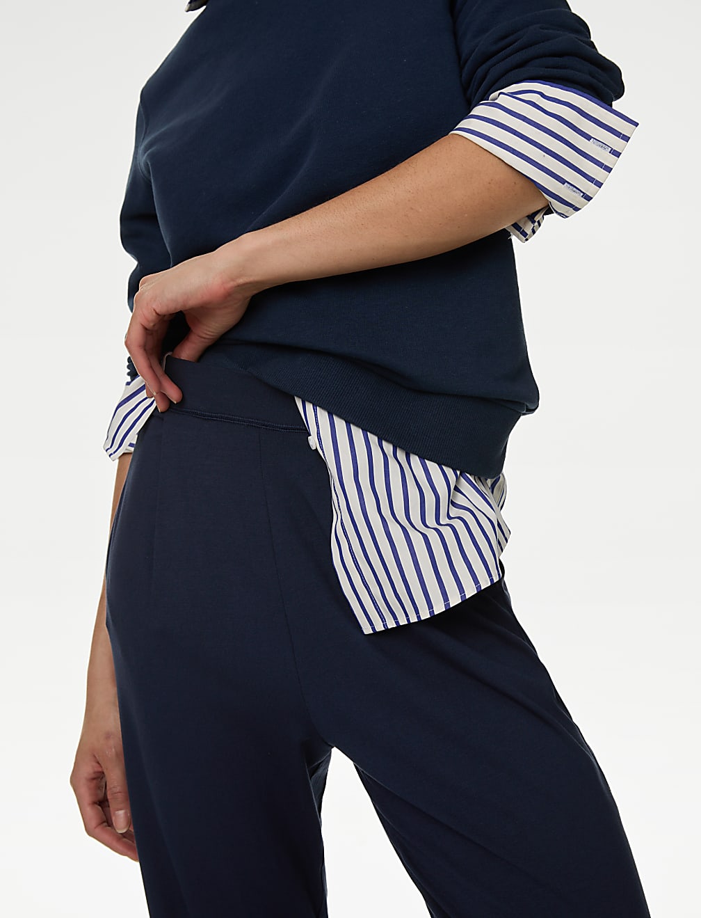 Jersey Tapered Ankle Grazer Trousers