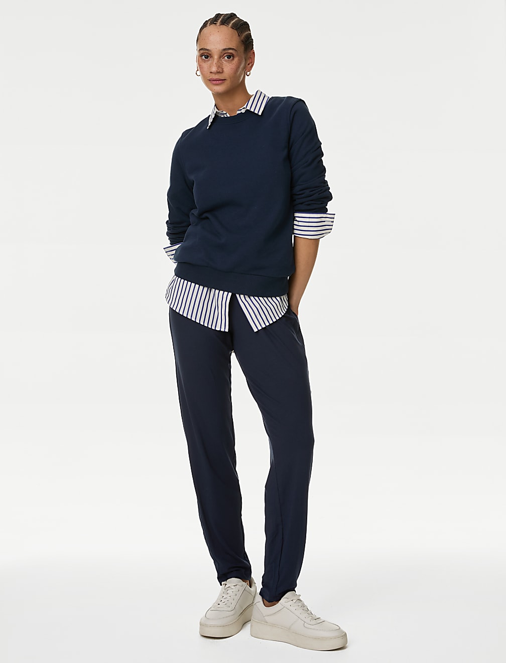 Jersey Tapered Ankle Grazer Trousers