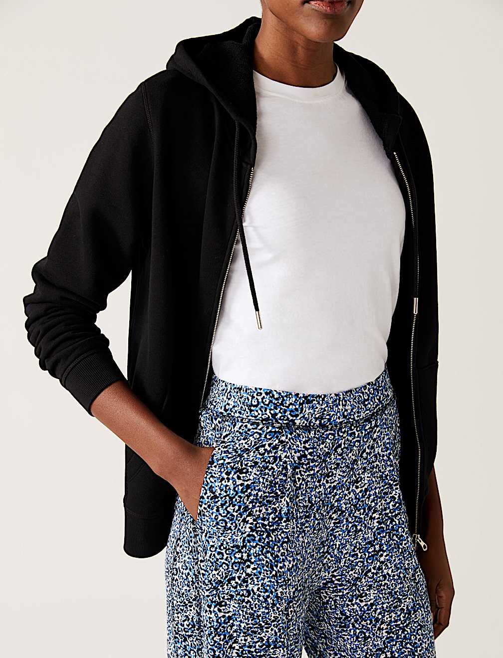 Jersey Printed Tapered Trousers