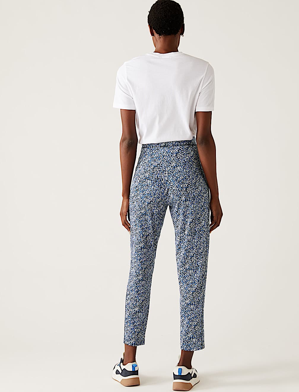 Jersey Printed Tapered Trousers